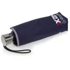 Image de Isotoner Parapluie Xtra Solide antiretournement 23cm déperlant ouverture/fermeture automatique marine liseré foncé femme