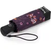 Image de Isotoner Parapluie solide ultra déperlant large couverture 98 cm ouverture/ fermeture automatique fleurs aubergine femme