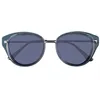 Image de Isotoner Lunettes de soleil pilote tendance argent femme