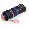 Image de Isotoner Parapluie compact solide ultra déperlant à ouverture manuelle rayure petit coeur femme
