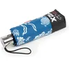 Image de Isotoner Parapluie Xtra Solide antiretournement 23cm déperlant ouverture/fermeture automatique fleur coquillage bleu femme