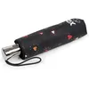 Image de Isotoner Parapluie X-tra Solide anti-retournement23cm ultra déperlant ouverture/fermeture automatique coeur rouge femme