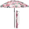 Image de Isotoner Parasol de plage jardin ultra résistant structure anti vent léger réglable et anti uv upf50+ 160 cm flamant rose