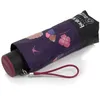 Image de Isotoner Parapluie compact 16 5cm solide déperlant à ouverture manuelle frise fleur bleue femme