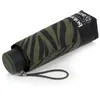 Image de Isotoner Parapluie compact 16 5cm solide déperlant à ouverture manuelle zèbre kaki femme