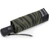 Image de Isotoner Parapluie solide déperlant large couverture 98 cm mini 21cm et automatique zèbre kaki femme