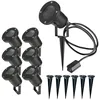 Image de Spots extérieurs avec piquet X6 - Pour Ampoule LED GU10 - Câble 1m50 - Éclairage de Jardin à piquer - Orientable - Étanche IP65