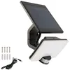 Image de Projecteur solaire avec détecteur de mouvement - 10W - Panneau déportable - Blanc - Eclairage Extérieur Entrée Jardin Patio