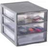 Image de Mini tour de rangement - SUNDIS - ORGAMIX - 3 tiroirs - Gris - 36 5x26x25 5 cm