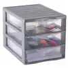 Image de Mini commode 3 tiroirs ORGAMIX coloris argent