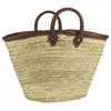 Image de Panier de marché palmier et cuir
