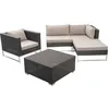Image de Salon de jardin - Mirage - 5 pièces - Rotin synthétique et aluminium - Marron - 5 personnes