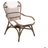 Image de Fauteuil en rotin gris vintage
