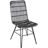 Image de Chaise en rotin et métal Maïa Noir