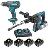 Image de Perceuse visseuse DDF482 + Perforateur burineur SDS-PLUS DHR264 - MAKITA - avec 4 batteries 18V 4.0Ah + chargeur double - LOT0234