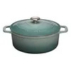 Image de Cocotte Ronde En Fonte Émaillée 20cm Bleu Quartz Chasseur Puc472025
