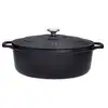 Image de Cocotte Ovale En Fonte Émaillée 33cm Noire Sublime Chasseur Puc473301