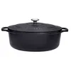 Image de Chasseur Cocotte ovale en fonte émaillée 33cm noire sublime - PUC473301