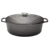 Image de Cocotte Ovale En Fonte Émaillée 35cm Caviar Sublime