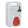 Image de Coffret équipé P17 IP44 avec interrupteur et 1 prise 32A 3P+N+T - 380V~ à 415V~ - 50Hz à 60Hz - hauteur 220mm x largeur 125mm