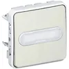 Image de LEGRAND Interrupteur Poussoir avec porte-étiquette 10A composable avec enjoliveur Plexo blanc