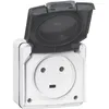 Image de LEGRAND Prise de courant 2P+T 20A étanche IP55 Plexo gris