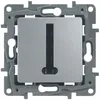 Image de Prise téléphone - LEGRAND - Niloé - 8 contacts - Gris - Enjoliveur Argent