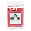 Image de LEGRAND Prise TV-FM-SAT 2 modules Mosaic blanc avec enjoliveur blanc