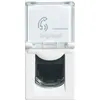 Image de LEGRAND Prise RJ 45 informatique-téléphone 1 module Mosaic blanc avec enjoliveur blanc