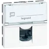 Image de LEGRAND Prise RJ 45 informatique-téléphone 2 modules Mosaic blanc avec enjoliveur blanc