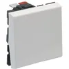 Image de LEGRAND Interrupteur Poussoir simple 6A 2 modules Mosaic blanc avec enjoliveur blanc