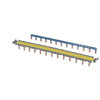 Image de Peigne horizontal 13 modules phase + neutre Hager KBS763