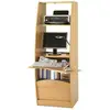 Image de Armoire Informatique Galbée Largeur 60 Cm 5 Niches - Hêtre