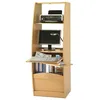 Image de Armoire Informatique Galbée Largeur 60 cm 5 Niches - Hêtre - L 60 x l 59.1 x H 171.5 cm