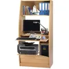 Image de Armoire Informatique Galbée 6 Niches Serrure L 80.5 H 171.5 P 59.3 cm - Hêtre - L 80.5 x l 59.3 x H 171.5 cm