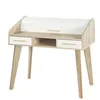 Image de Bureau Dos D'âne Vintage Rideau Blanc - 2 Tiroirs