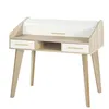Image de Bureau Dos dâne Vintage Rideau Blanc - 2 Tiroirs - L 104 x l 60 x H 95 cm