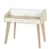 Image de Bureau Dos dâne Vintage Rideau Blanc - 3 Tiroirs - L 104 x l 60 x H 95 cm