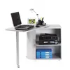 Image de Bureau Informatique Alu Table Pivotante Et Rangement L 77 H 71.7 P 47 Cm - Aluminium