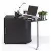 Image de Bureau Pivotant Noir Et Meuble De Rangement - Noir