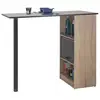 Image de Meuble Rangement De Cuisine Chêne Avec Table - Noir