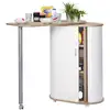 Image de Mange-debout Chêne Blanc Table Pivotante 3 Niches 104,8 X 105,1 X 44 Cm
