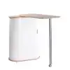 Image de Table et meuble de rangement de cuisine chêne