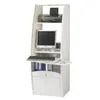 Image de Armoire Informatique Galbée Largeur 60 cm 5 Niches - Blanc - L 60 x l 59.1 x H 171.5 cm