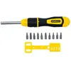 Image de STANLEY Tournevis cliquet + 10 embouts de vissage
