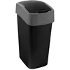 Image de 229411 Flip Bin Poubelle Plastique Noir-Argent 29 5895