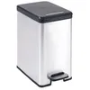Image de CURVER Poubelle à pédale 25L Slim aspect métal