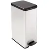 Image de Curver Poubelle A Pédale 40l Slim Aspect Métal
