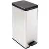 Image de CURVER Poubelle à pédale 40L Slim aspect métal