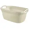 Image de Panier À Linge Knit 40 L Blanc Crème Curver